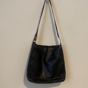 Francesco Biasa Black Leather Shoulder Bag